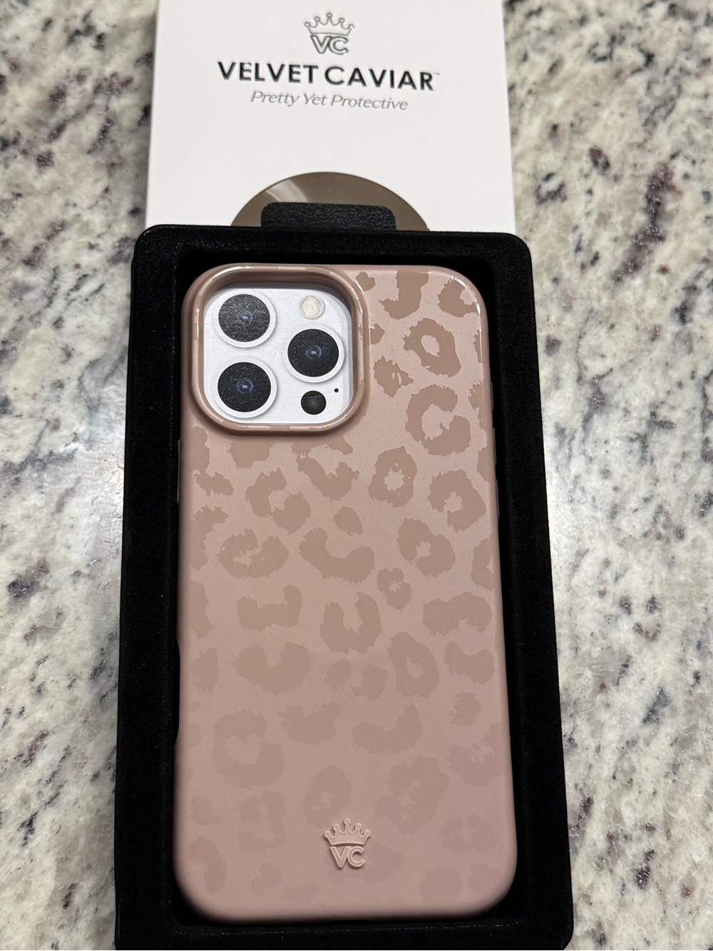 Velvet Caviar Leopard Print Protective Phone Case 16 PRO MAX. Bought wrong size